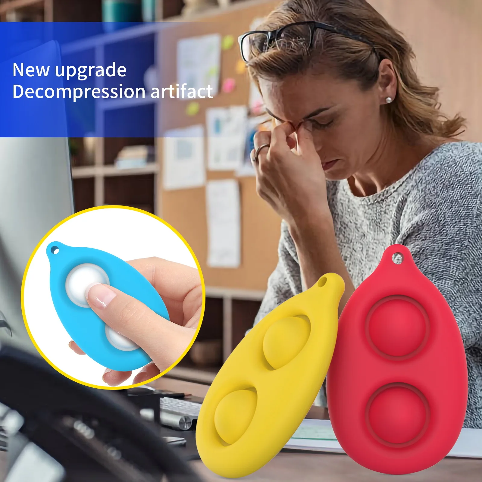 

Finger pop it fidget Bubble Music Decompression Toy Press Color Decompression, Baby Intelligence Development Rodent Pioneer Toy