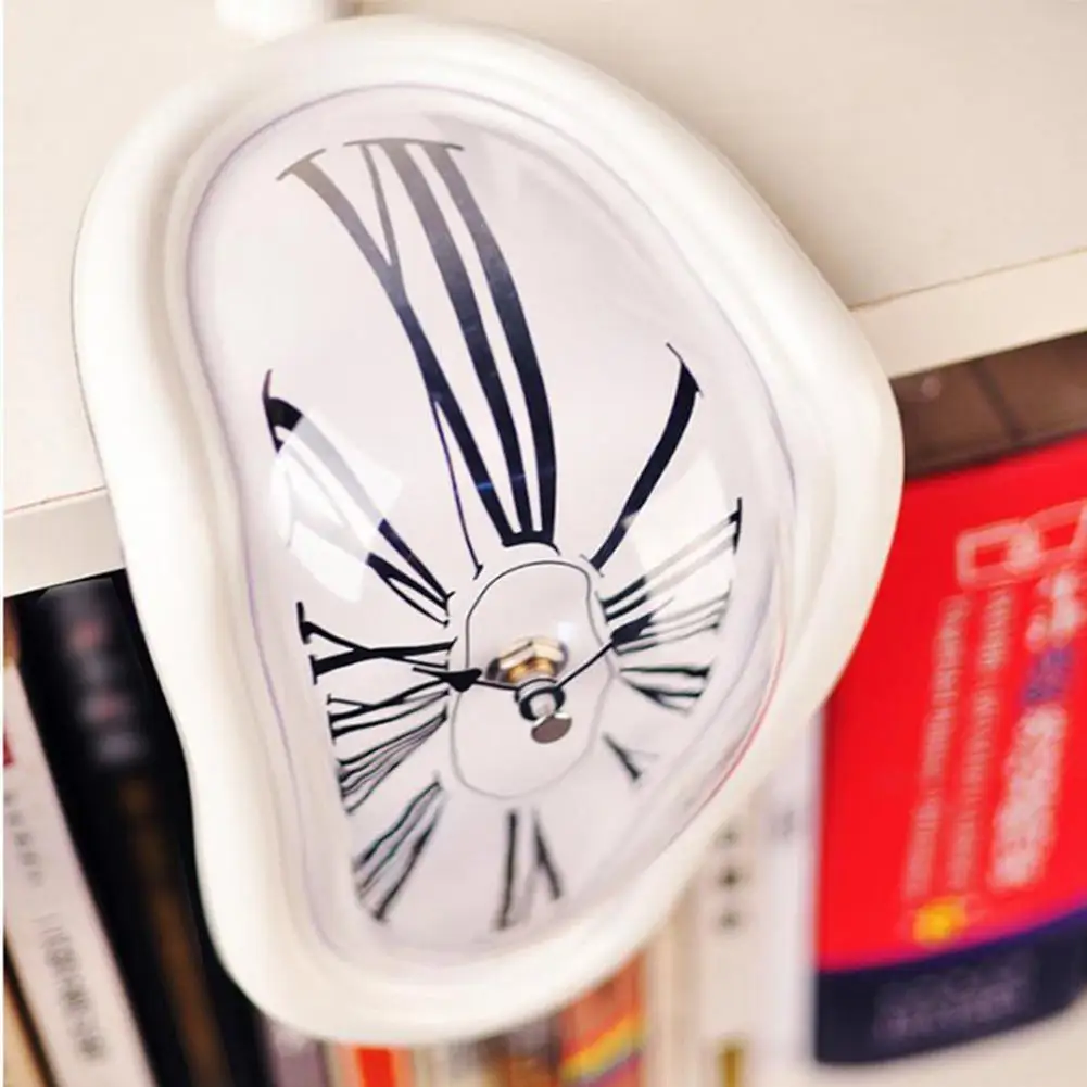 Creative Retro Clock Table Corner Type Twisted Roman Numeral Deformation Decoration Space-time Supplies Home K2U3 | Дом и сад