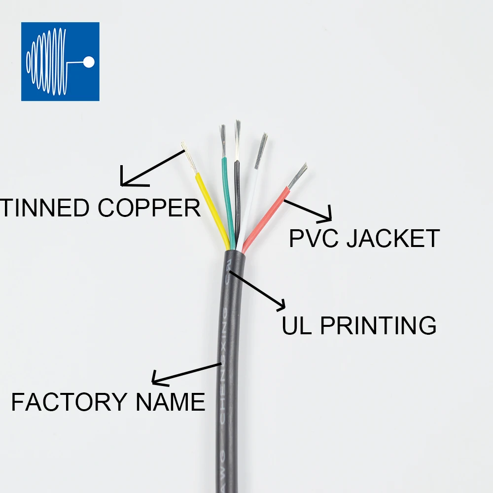 SHENGPAI1/2 метра UL 2464 16AWG 2C/3C/4C многожильный неэкранированный кабель с ПВХ оболочкой