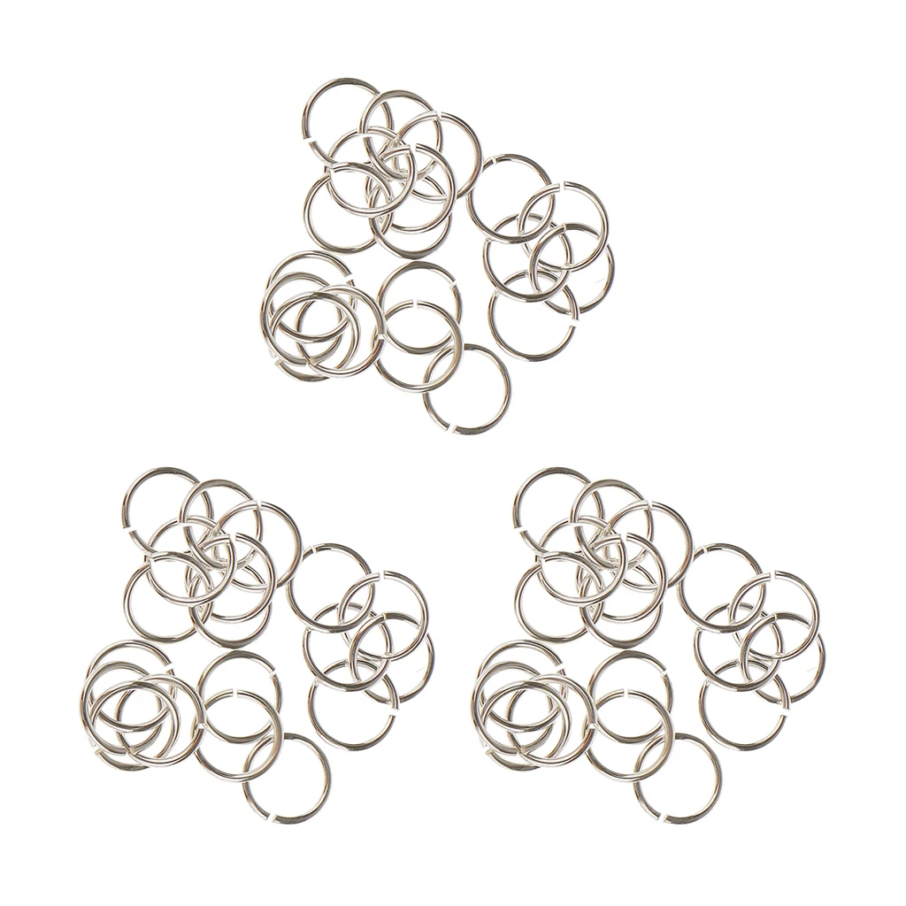 

60Pc 925 Sterling Silver Jewelry Findings Connector DIY Necklace Open Jump Rings