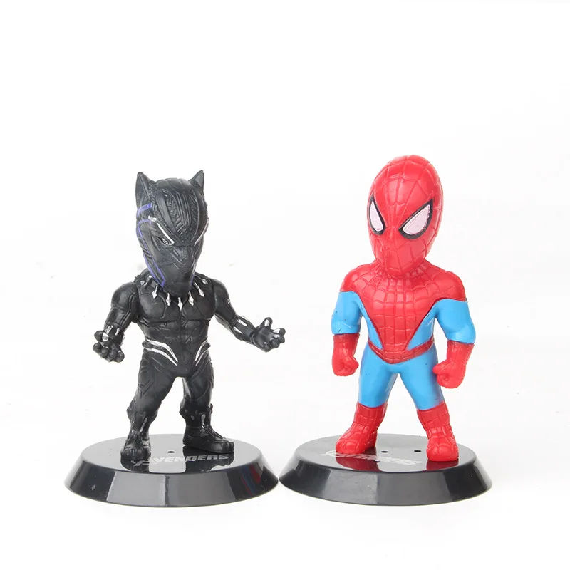 12pcs/set Marvel Avengers Captain American Deadpool Thanos Ironman Spiderman Thor Venom Antman Hulk Panther Figure Model Toys | Игрушки и
