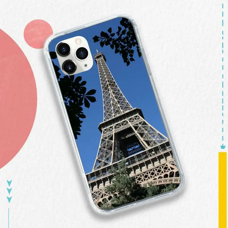 

famous scenery Paris Eiffel Tower Phone Case for iPhone 11 12 pro XS MAX 8 7 6 6S Plus X 5S SE 2020 XR