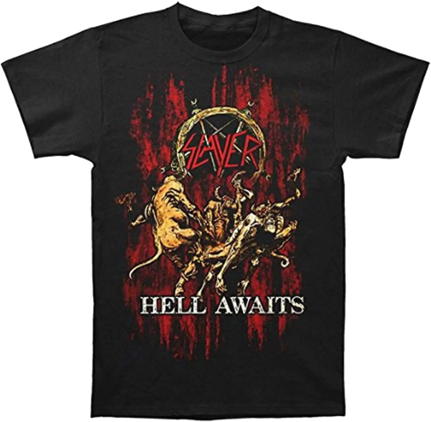 Мерчандайзинг Slayer Hell ways Blood футболка с коротким рукавом Мужская Женская большая