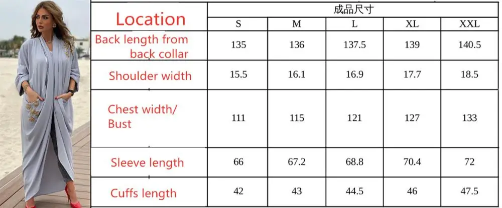 

Hand-stitched beads Women's Autumn Spring Dress Vintage Hijab Dress Long Sleeve Solid Muslim Dubai Vestidos Plus Size Sundress