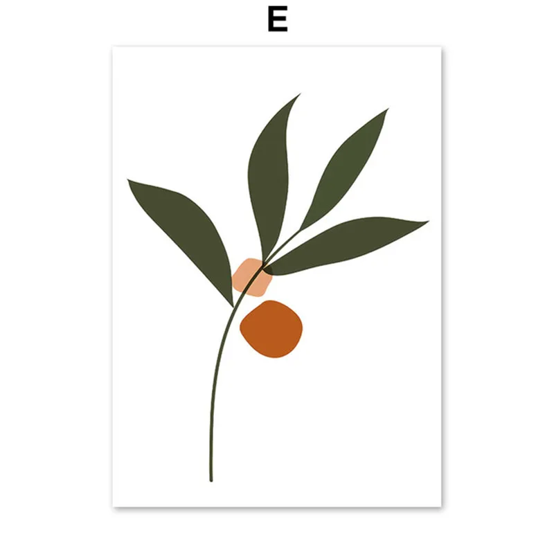 

Abstract Girl Plant Fruit Leaf Vintage Nordic Posters And Prints Wall Art Canvas Painting Pictures For Living Room Decor Unframe