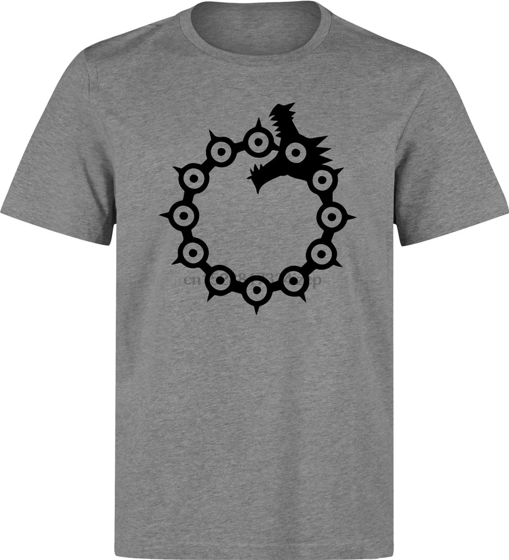 Футболка мужская семерка смертных грехов из аниме мелиодас Син гнева серая