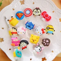 10pcs cartoon charger cable winder protective case saver 8 pin data line protector earphone cord protection sleeve wire cover