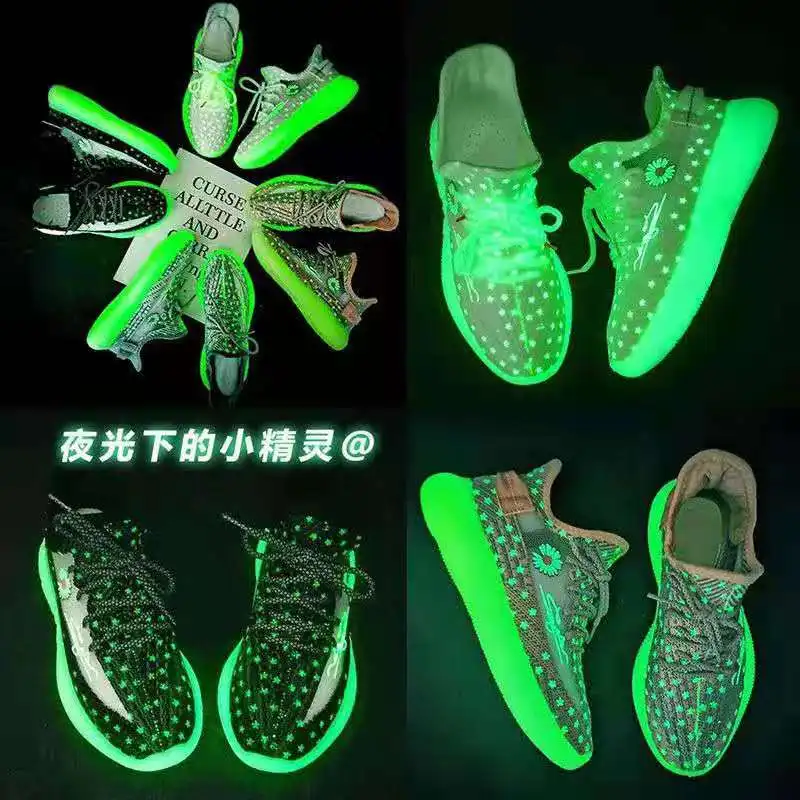 

Luminous Little Daisy Flying Woven Coconut Shoes For Girls 2021 New Sports Shoes Breathable Starry Daddy Running Shoes