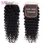 Tinashe волосы 6x6, кружевная застежка, глубокая волна, бразильские человеческие волосы без повреждений, естественный цвет, предварительно выщипанные швейцарские кружевные застежки