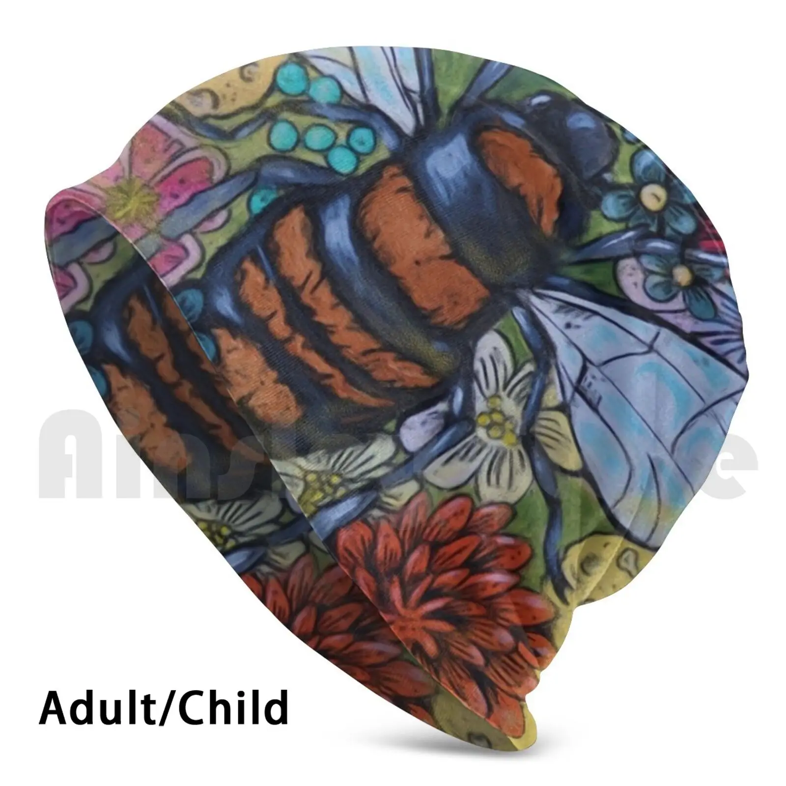 

Honey Bee Beanies Pullover Cap Comfortable Honeybee Bee Honey Flower Garden Gardener Gardening Nature Outside Insect