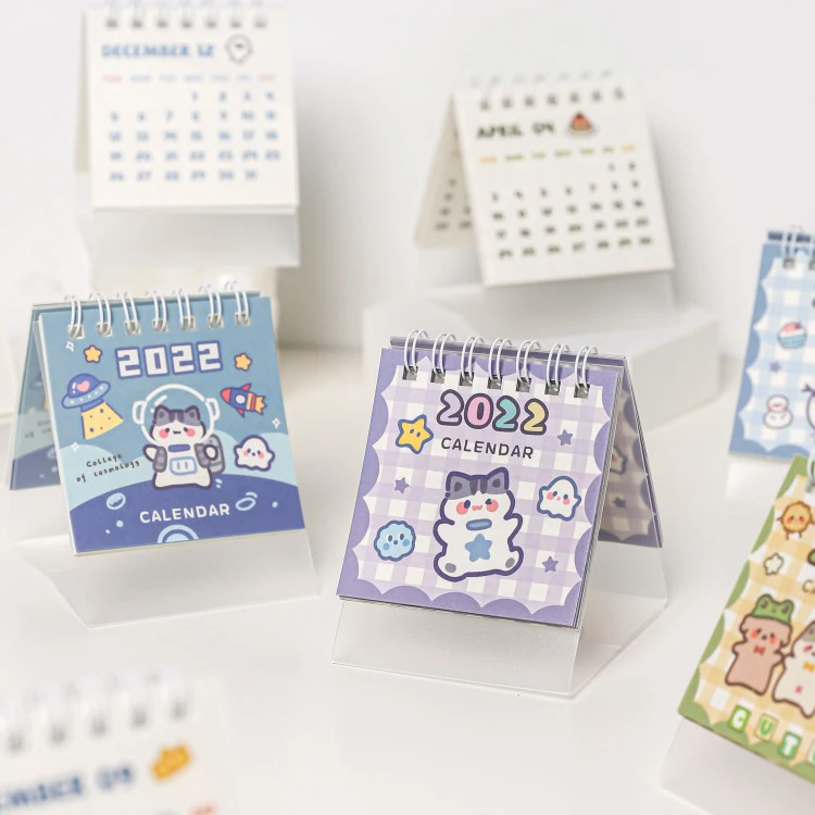 

Calendar 2022 Cute Mini Daily Weekly Monthly Planner Agenda Schedule School Office Supplies Kawaii Stationery