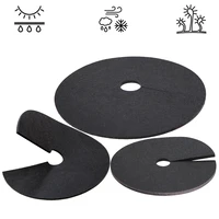 2pcs 2mm thickness round moisturizing weed barrier mats garden orchard tree grow ground cover mulch block degradable fabric
