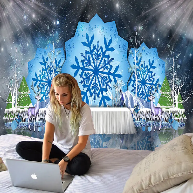 Christmas Tapestry holiday Tapzi Wall Hanging For Home Decoration Living Room Bedroom Art Large size | Дом и сад