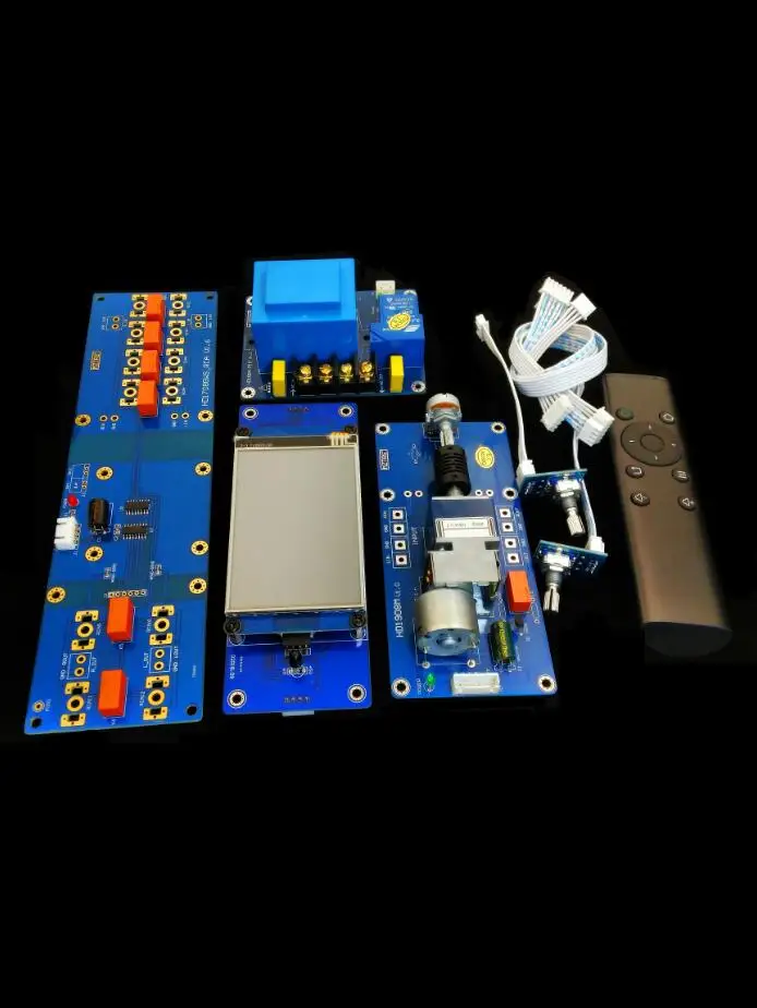 

Моторный потенциометр Hifi ALPS27, пульт дистанционного управления, регулировка громкости, плата предварительного усилителя с экраном 3,5 дюйма