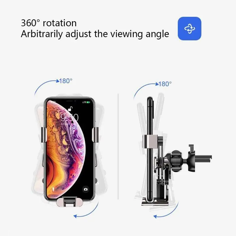 

Gravity Metal Holder 360 Degree Rotation Decoration Driving Car Mount Phone Holder