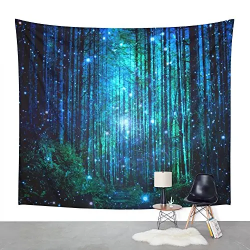 

Magical Path Forest Printed Tapestry Wall Hanging Coverlet Bedding Sheet Throw Bedspread Living Room Tapestries Dorm Decor