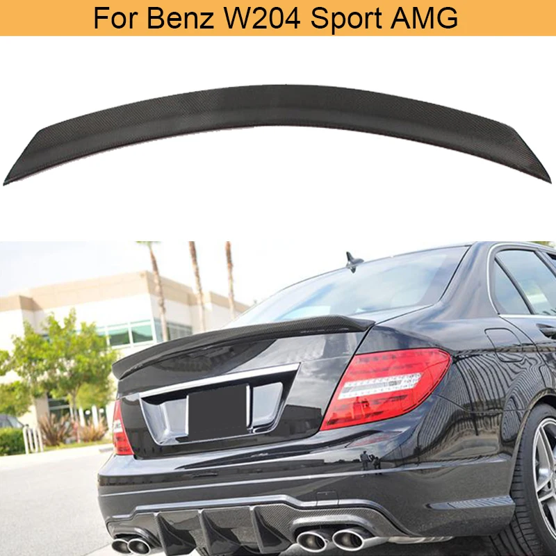 Задний спойлер для багажника из углеродного волокна класса C Mercedes Benz W204 Sport C63 AMG