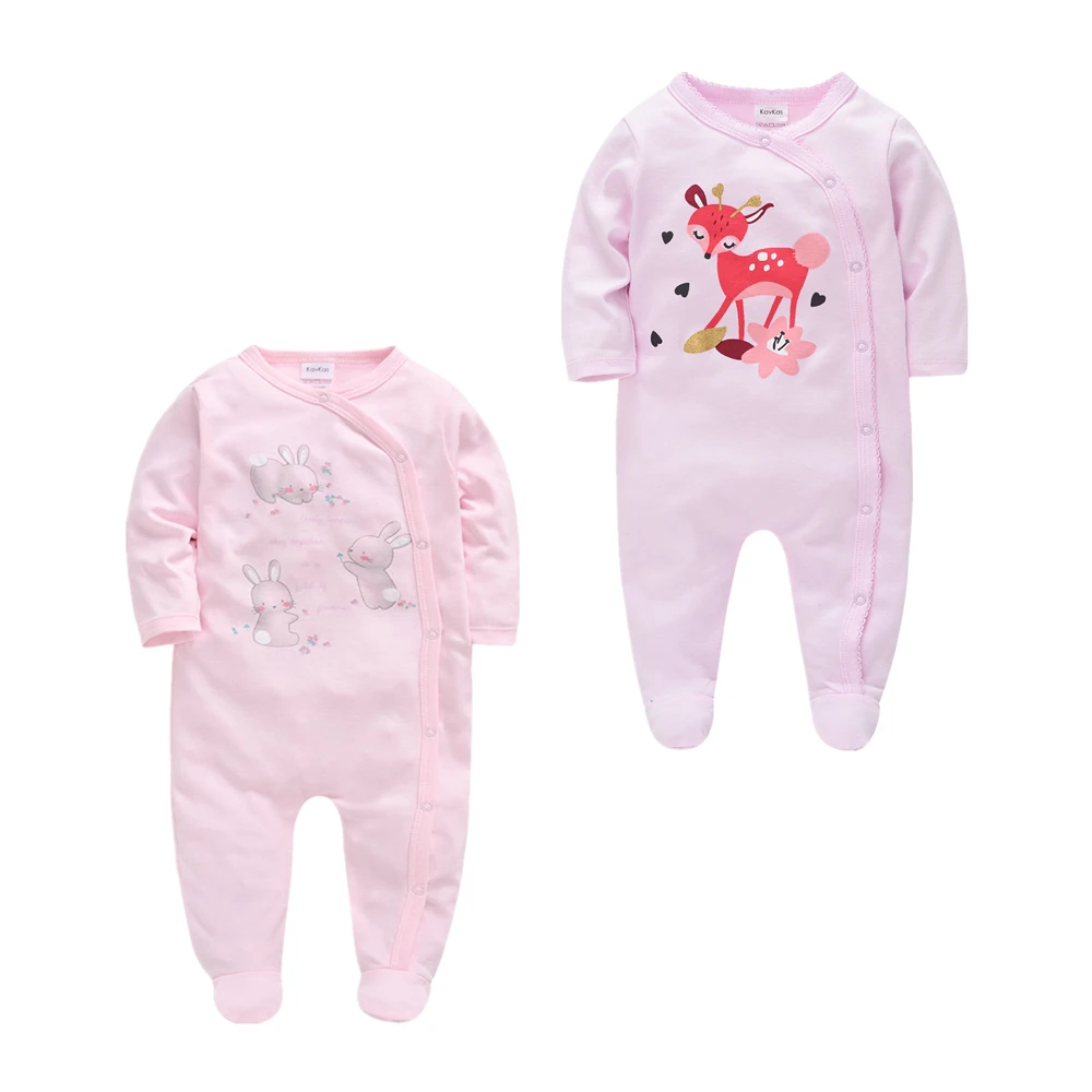 

bebe fille Newborn Girl Rompers Cute Pink Toddler Boys Jumpsuits Roupas bebe de Cotton Cartoon Overalls Infant Girl Onesies
