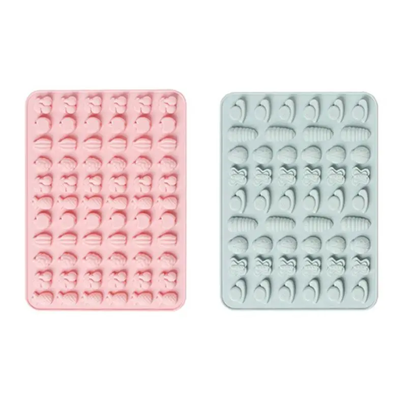 

2pcs Silicone Fondant Mould Non-Stick Chocolate Cake Decorating Baking Mould Jelly Ice Cube Tray Kitchen Baking Tool
