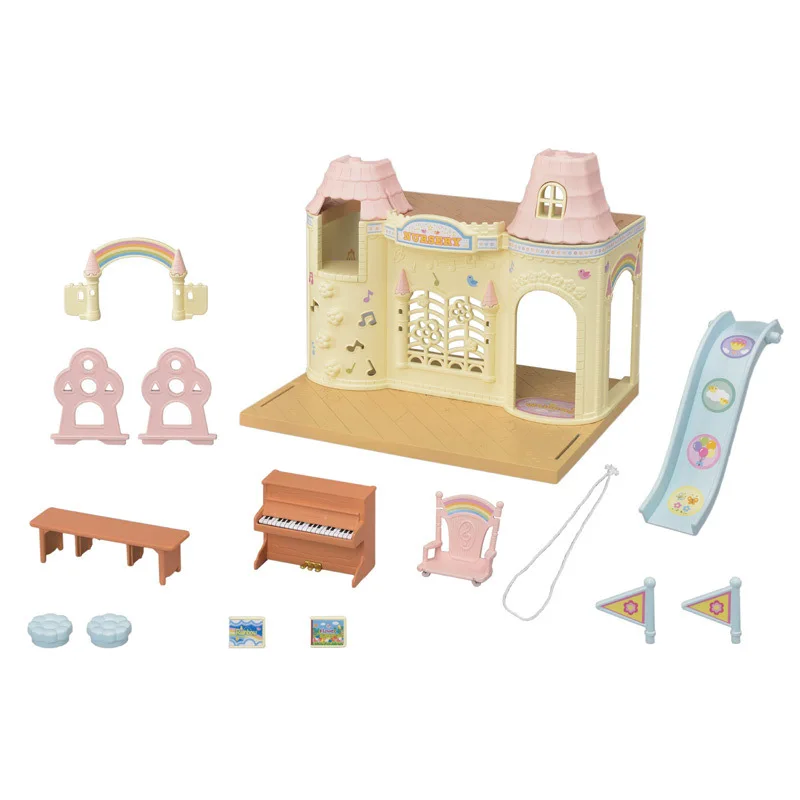 Sylvanian Family Toy Rainbow замок радуги детский сад игровой дом для девочек большой вилла