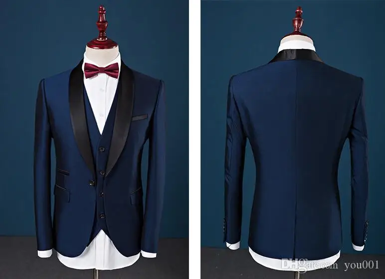 Мужской костюм из 3 предметов облегающий бордовый жениха для выпускного вечера