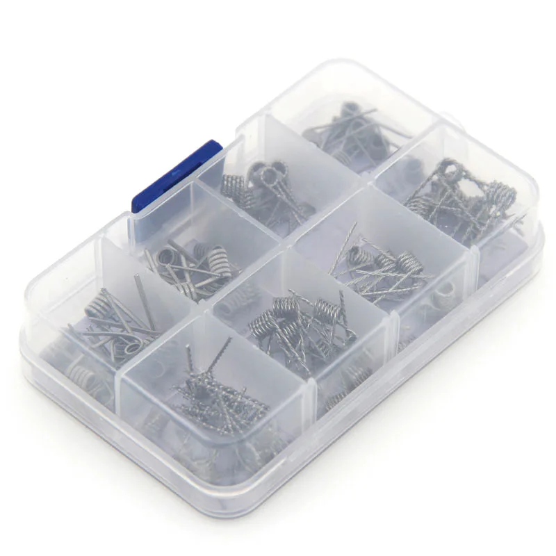 80 шт. 8 в 1 готовые катушки Alien Clapton плавленый витой нагревательный провод для