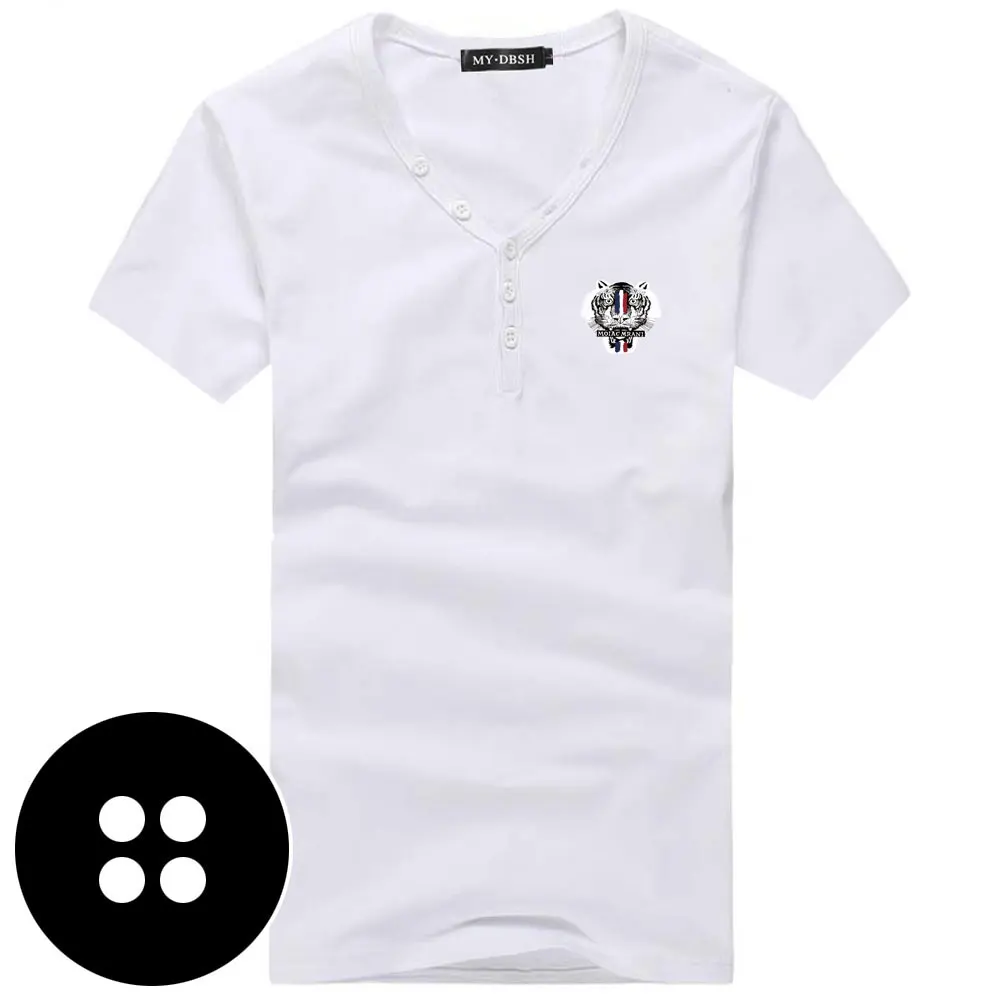A66-Short-White Мужская футболка большого размера, весна-осень, новинка, эластичная хлопковая футболка, Мужская одноцветная футболка, на пуговицах, воротник, длинный рукав, топ, тройники - Цвет: A66-Short-White