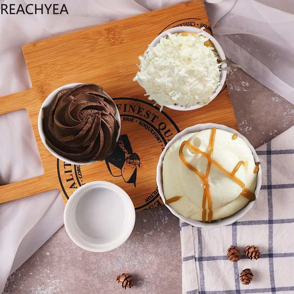 Porcelaine Ramekins Ceramic Porcelain Souffle Cup Pudding Mold Muffin Baking Pack of 6 | Дом и сад