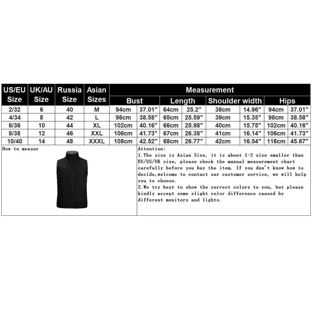 

2019 New Winter Outdoor Heated Vest Double-sided Adjustable 5V Electric Warm Vest Jacket For Man Women Ski Hiking