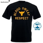 Футболка мужская с принтом крови и пота shubuzhi, модная облегающая футболка с коротким рукавом