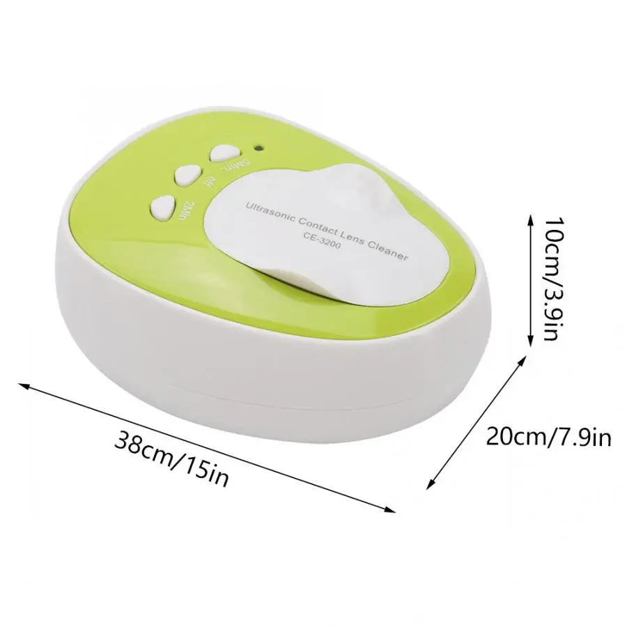 

Contact Lens Ultrasonic Cleaner Mini Auto Eye Protein Cleaning Machine Bath Sonic Washer with USB Connector CE 3200