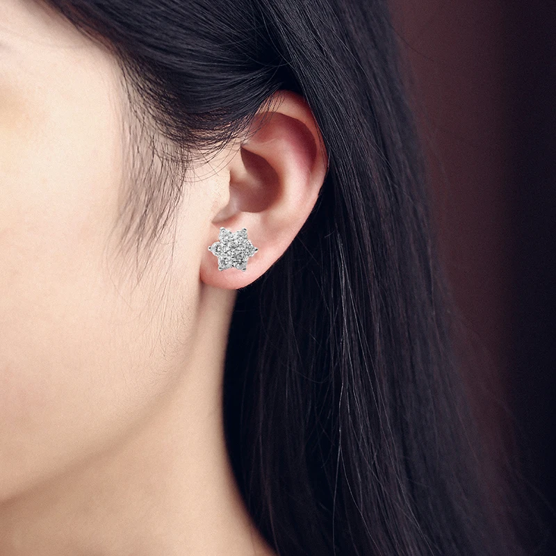 Sainio 3 шт. CZ цветок уха хряща Tragus серьги-спирали ногтей кости штанги пирсинга хрящей кольцо для женщин пирсинг ювелирные изделия