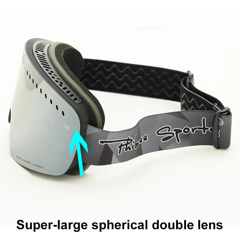 Детектор UV400 лыжные очки Анти туман двойные линзы мужские скейтборд Сноуборд