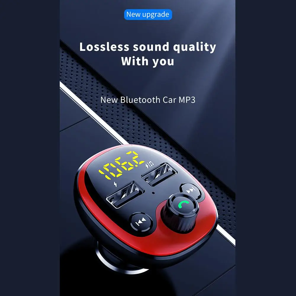 Автомобильный MP3 плеер Bluetooth FM передатчик для автомобиля 12 24 В двойные 3 1 а USB порты