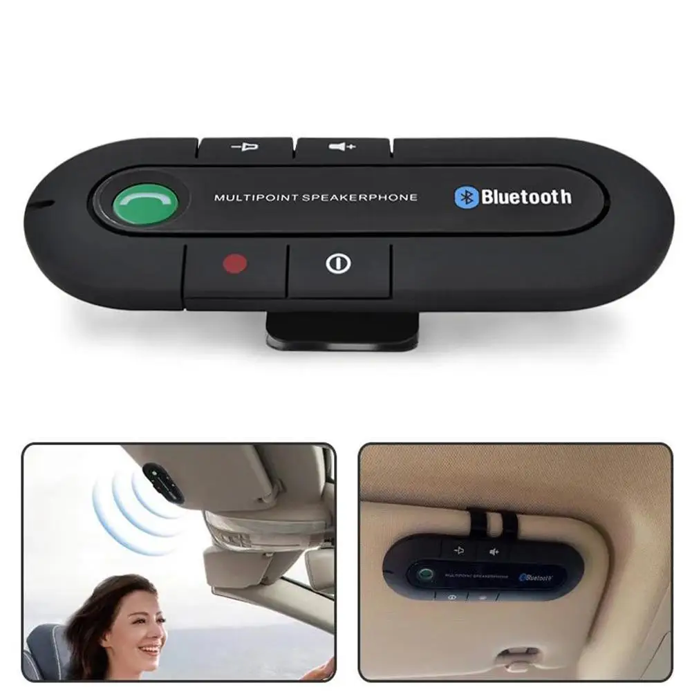 

Sun Visor Multipoint Speakerphone 5.0 Wireless Bluetooth Android Music Car Dropshipping For IPhone MP3 Handsfree Kit Player N7V2