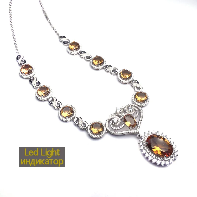 Женское ожерелье с зултанитом CSJ роскошное Элегантное из стерлингового серебра