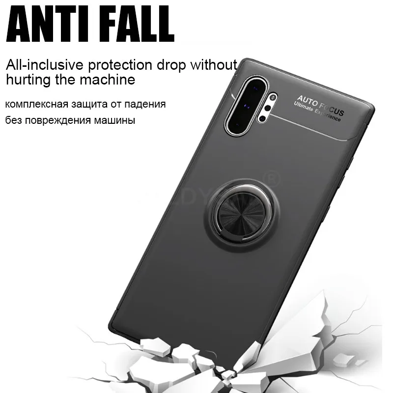 Роскошный противоударный чехол с кольцом для Samsung Galaxy S8 S9 S10 Plus S10e Note 8 9 10 Pro A50 A10 A20