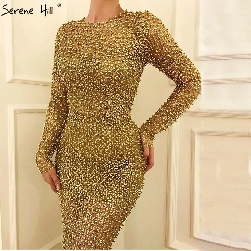 Элегантные модные роскошные вечерние платья с длинными рукавами Украшенные