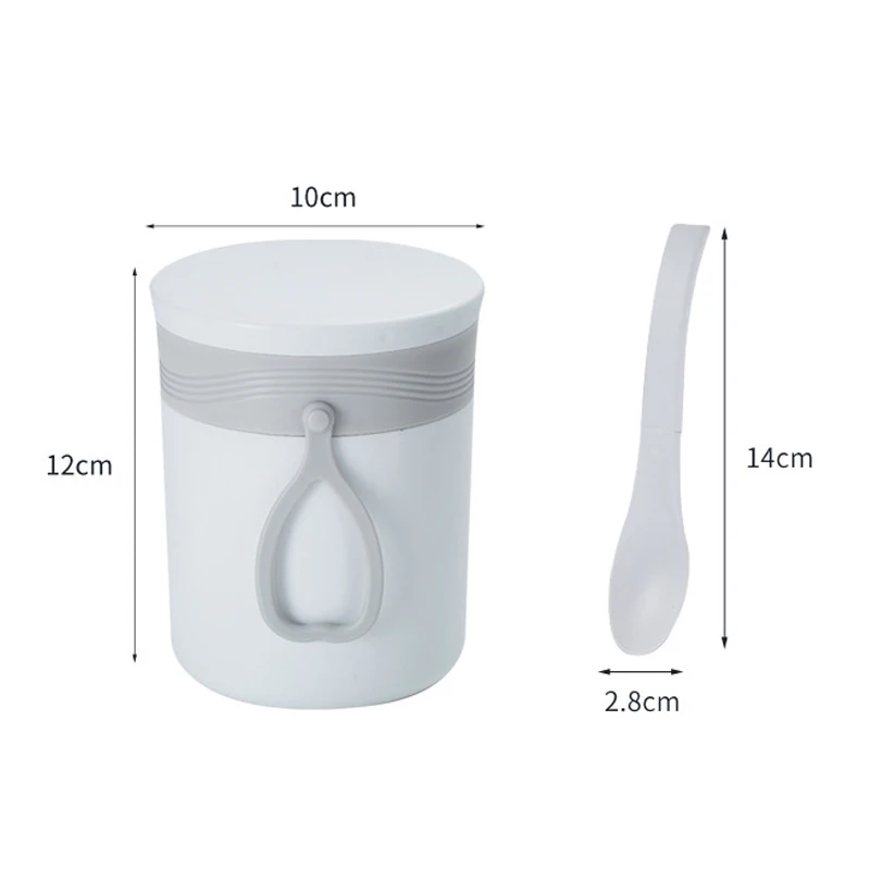 

Stainless Steel Breakfast Cup Korea Style Sealed Soup Container Luch Boxs Portable Leak Proof Milk Cup with Folding Spoon