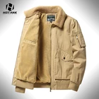 Куртка-бомбер мужская в стиле милитари, повседневная куртка-пилот с несколькими карманами, теплая флисовая армейская куртка-карго для мужчин, лето-осень