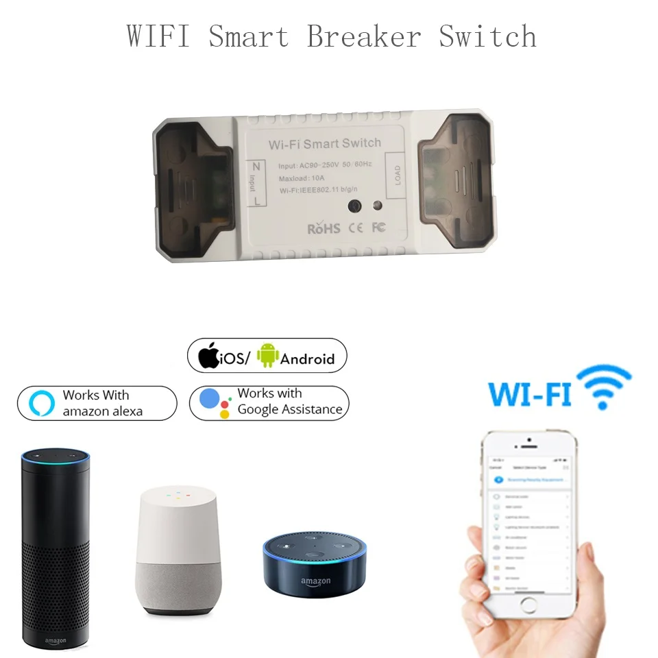 Горячая распродажа умный выключатель с wi fi 90 250 в вкл. выкл. светильник поддержка