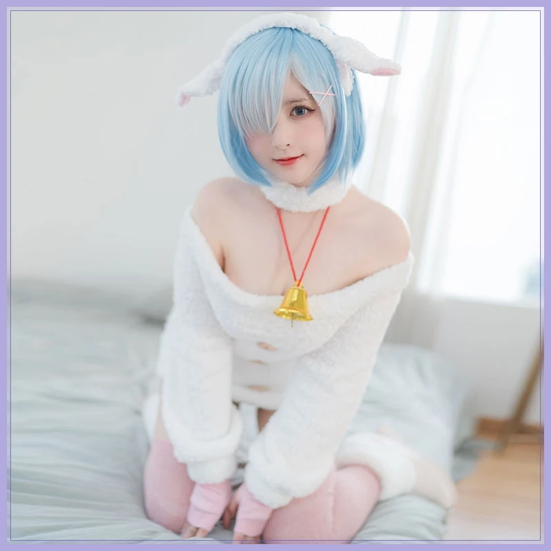 Новый Re:Zero kara Hajimeru Isekai Seikatsu Rem Косплэй костюм милый белый овечки Хэллоуин вечерние
