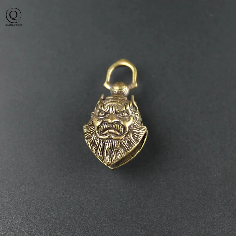 Винтаж латунь Чжун Куй китайский Masterof призрак колокольчик-брелок Подвески