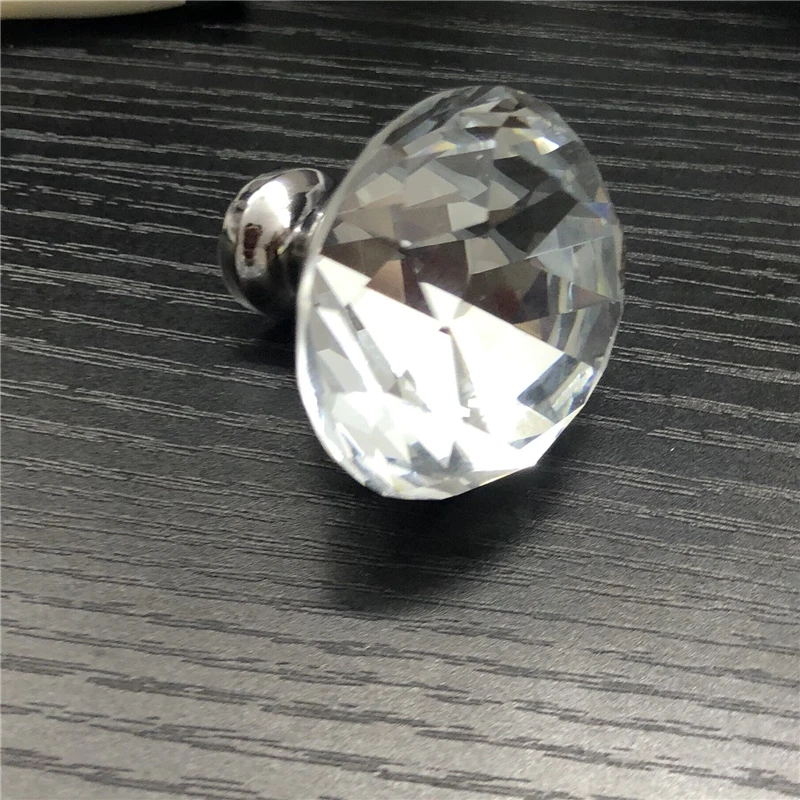 Ручки стеклянные в форме алмаза 25 40 мм|Ручки шкафа| |