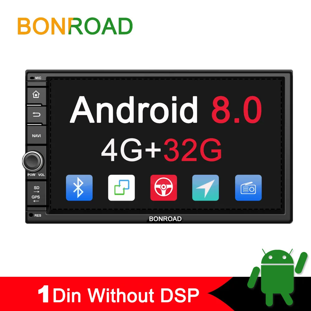 Bonroad " 8 core Android 8/9. 0 PX5 Cortex A53 Автомобильный мультимедийный плеер для Nissan GPS Радио стерео аудио плеер dvd плеер оперативная память 4G Rom 32/64 ГБ - Цвет: 1Din Android 8.0