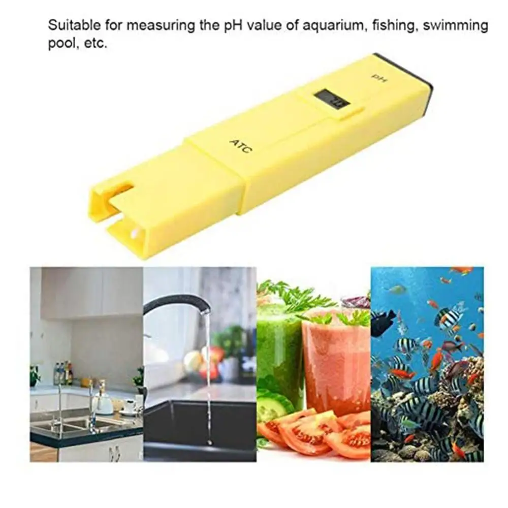 Цифровой жидкокристаллический рН тестер Кнопка автоматической калибровки
