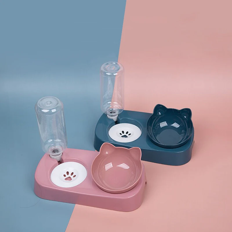 

Pet Cat Elevated Bowls Durable Double Cat dog Bowls Raised Stand Cat Feeding & Watering Supplies Dog Feeder Pet Supplies