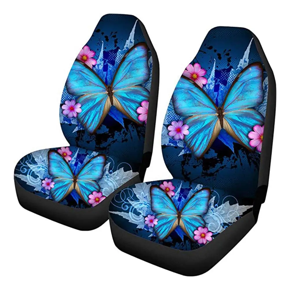 

2pcs Four Season Car Seat Covers Pad Comfortable PU Leather Fit for Most Cars SUV Seat Cushion Universal Size Car Accessories
