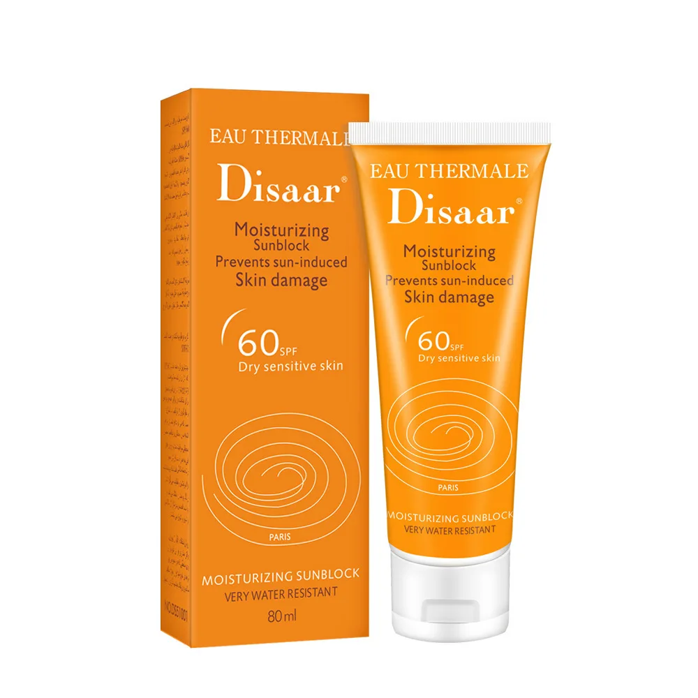 

Disaar 80ML Anti-Sweat Hydrating Sunscreen Face Whole Body Sunscreen Moisturizes Skin with Luster Whitening SPF 60+
