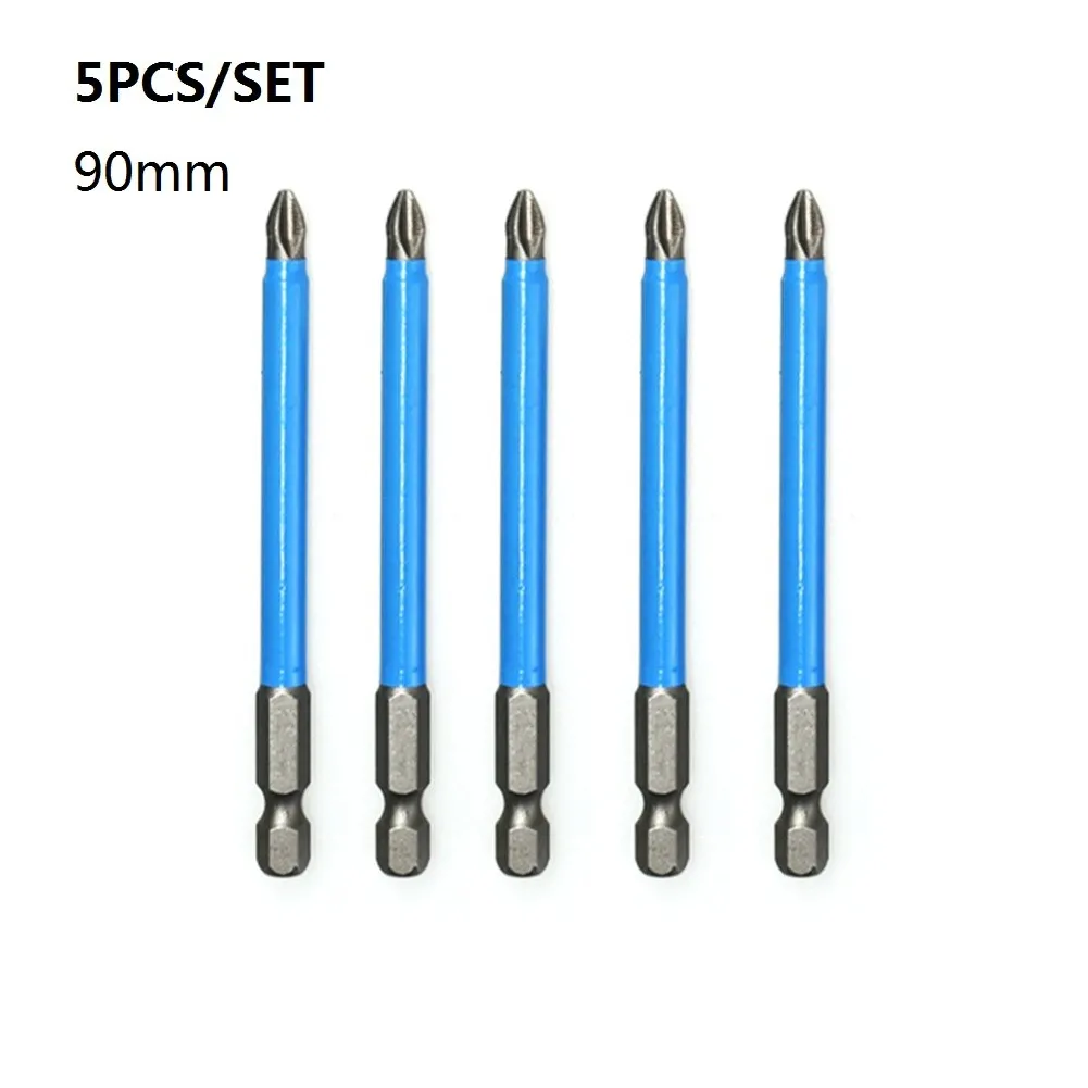 

5pc Screwdriver Bit Insulated Non-slip Power Tool Accessorie Precision Hex Shank Cross Bit50mm/65mm/90mm/127mm/150mm